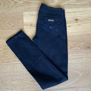 Hudson low rise skinny jeans in black. Size 27